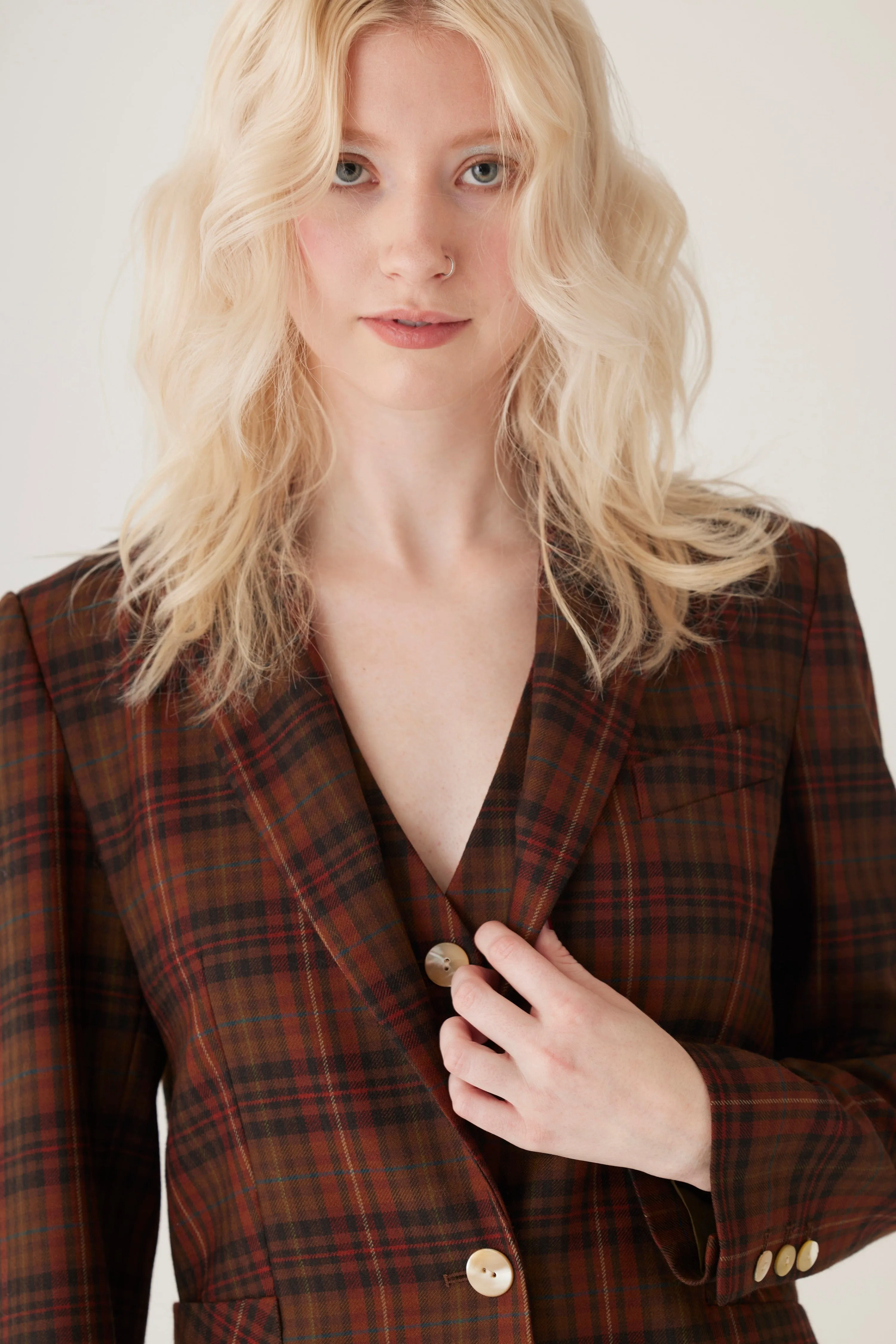 Bianca Blazer in Fireside Plaid Wool