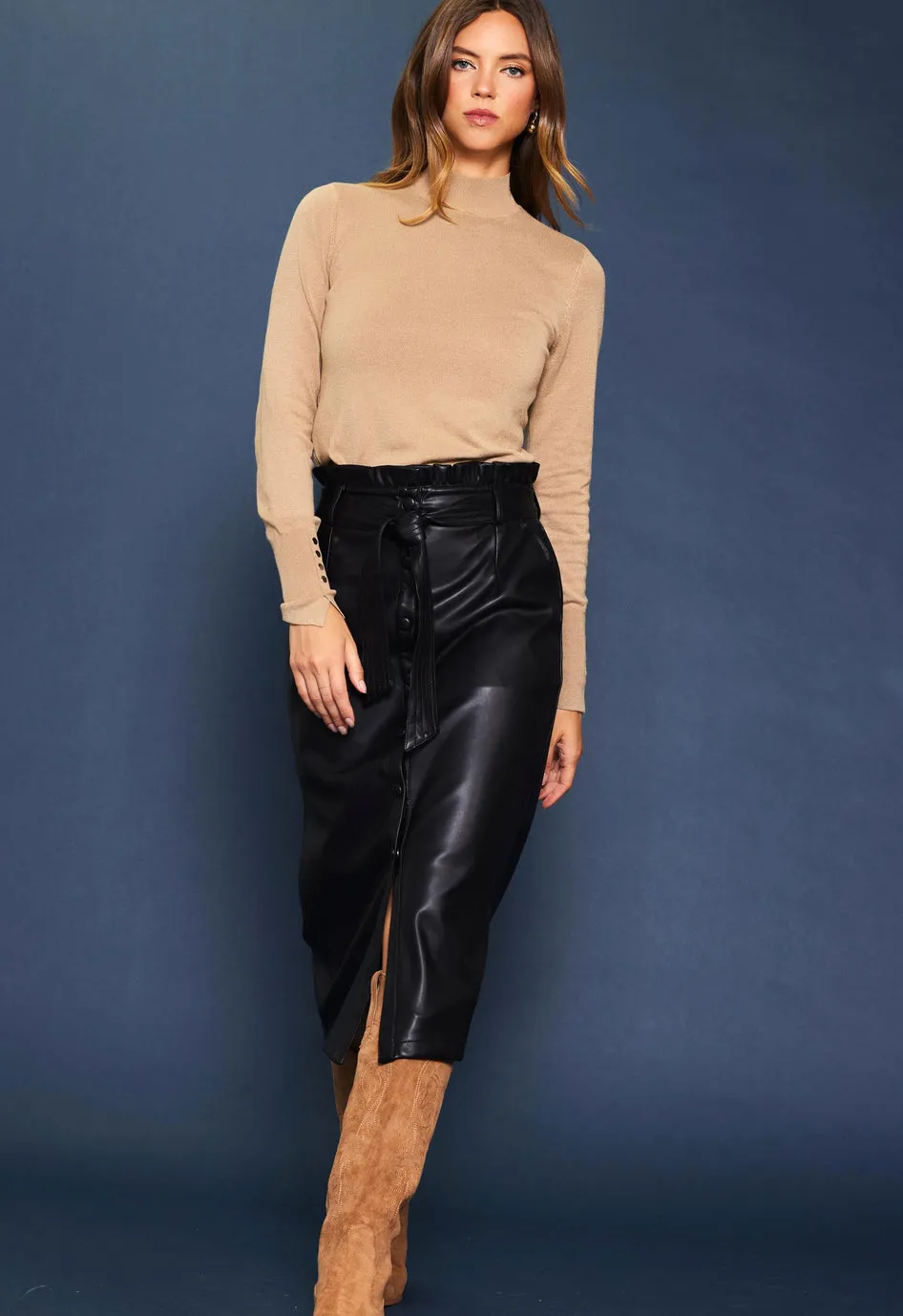 Biscotti Mock Neck Top