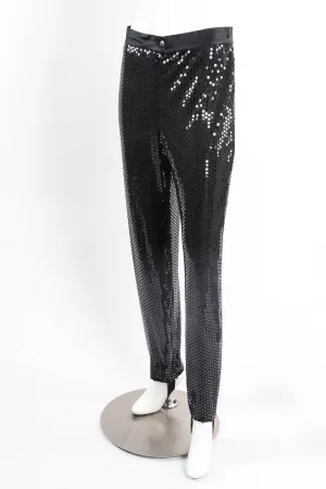 Black Sequined Stirrup Pant
