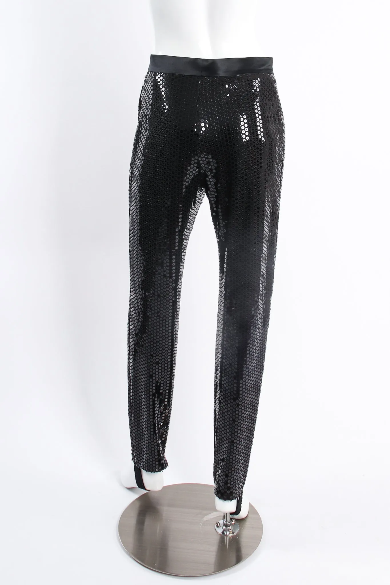 Black Sequined Stirrup Pant