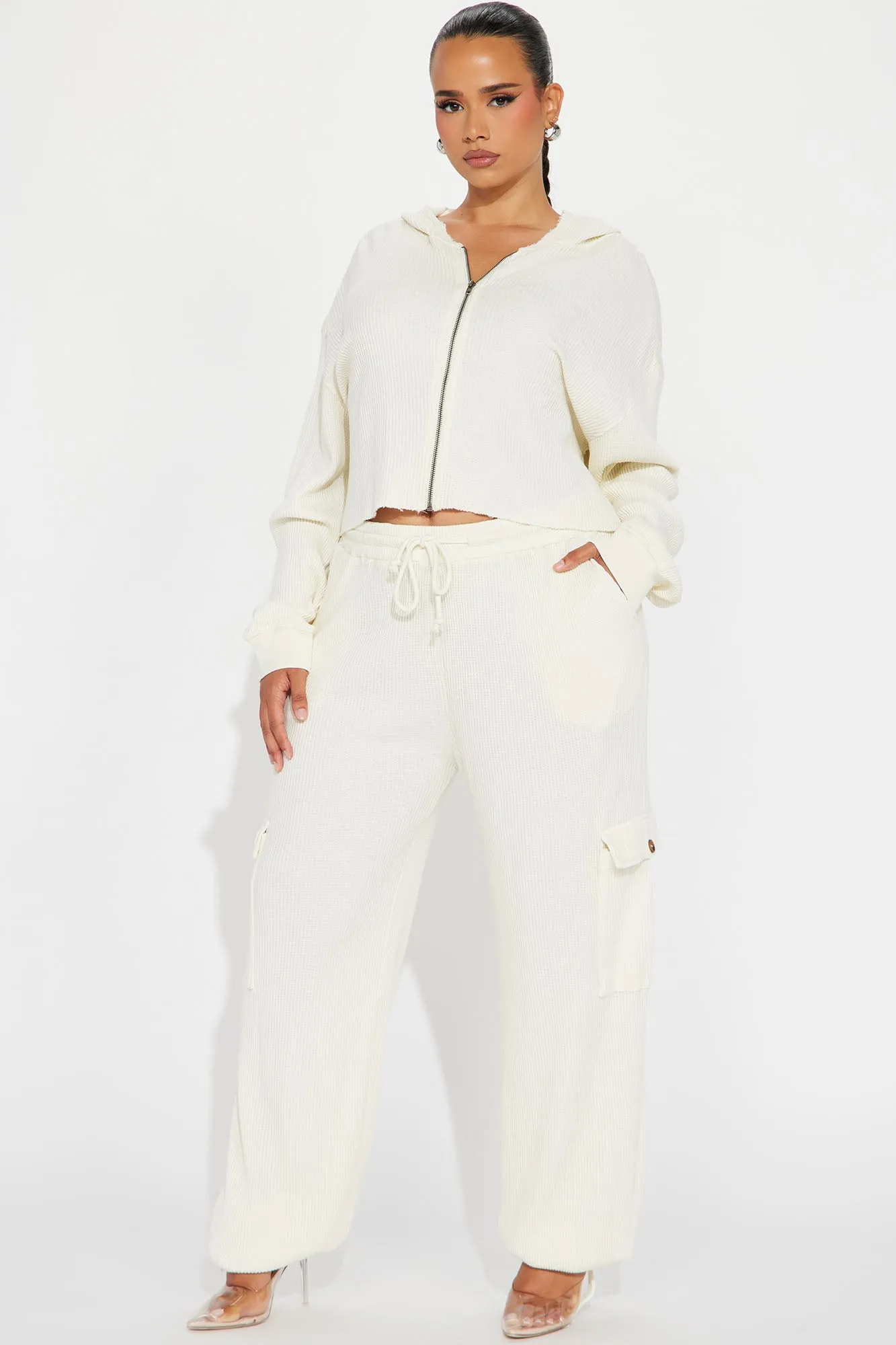 Blair Thermal Pant Set - Cream