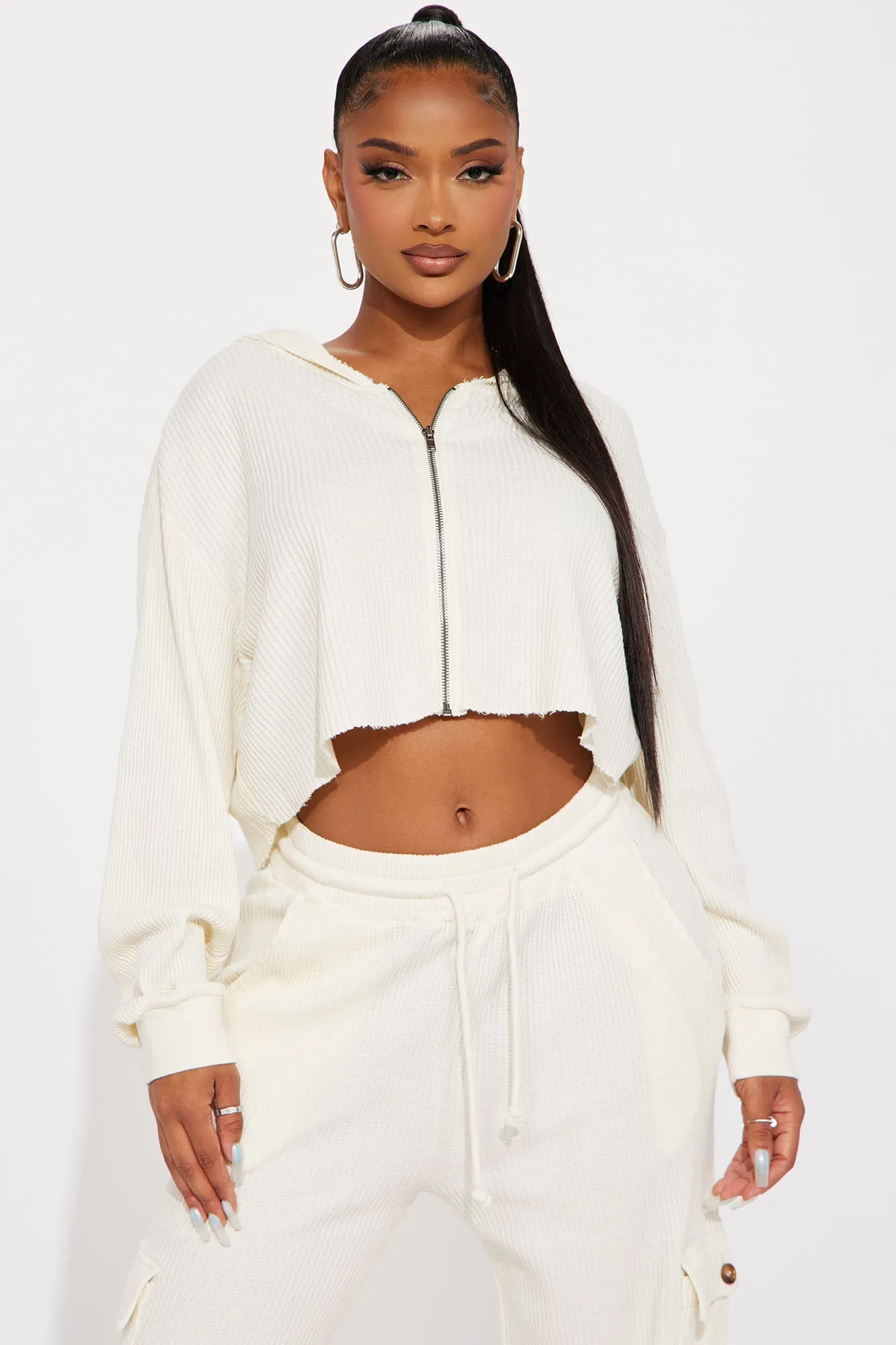 Blair Thermal Pant Set - Cream