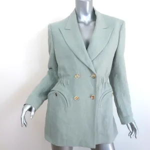 Blaze Milano Anyway Blazer Sage Linen Size 0 Double Breasted Jacket
