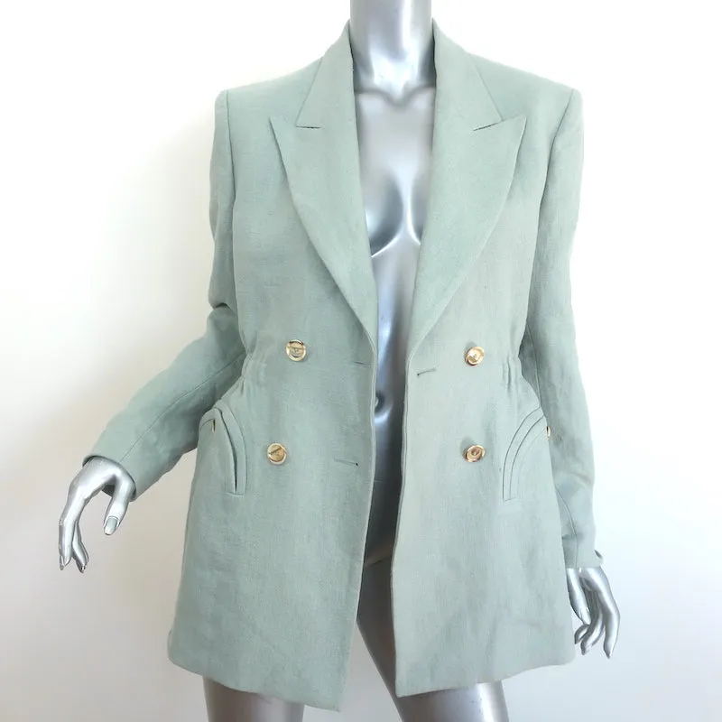 Blaze Milano Anyway Blazer Sage Linen Size 0 Double Breasted Jacket