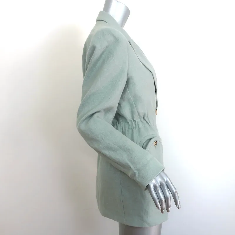 Blaze Milano Anyway Blazer Sage Linen Size 0 Double Breasted Jacket