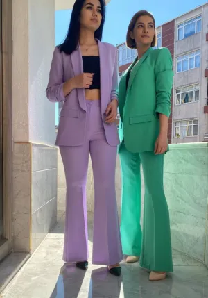 Blazer & Broek Combi voor dames | Groen valt klein