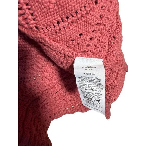 Boden Women's Salmon Pink Claudia Textured Knit Cardigan Sweater Size 8