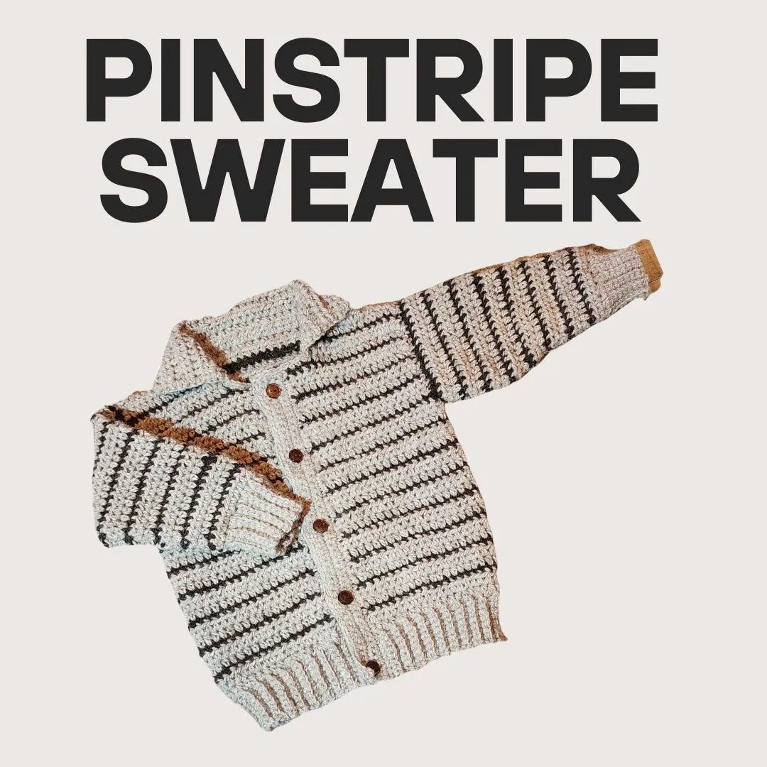 Boys' Pinstripe Sweater Crochet Pattern