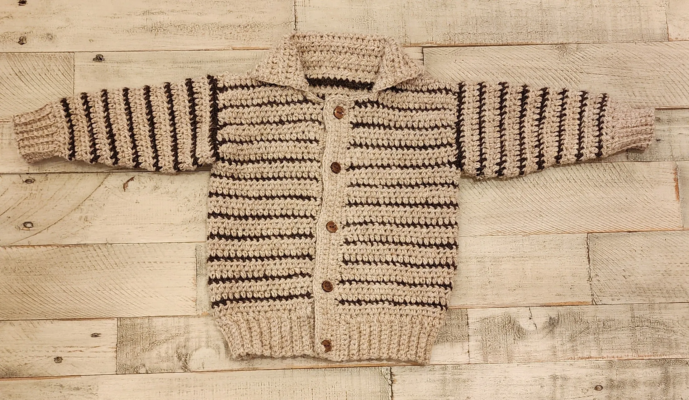 Boys' Pinstripe Sweater Crochet Pattern