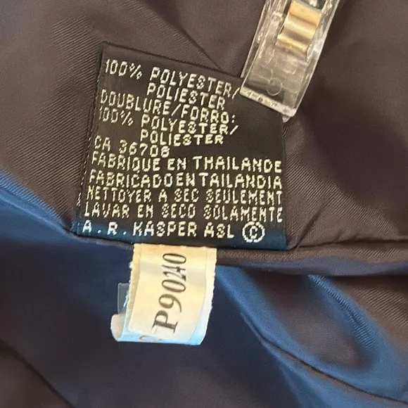Brand New Kasper Double Breasted Slate Blue/Gray Blazer