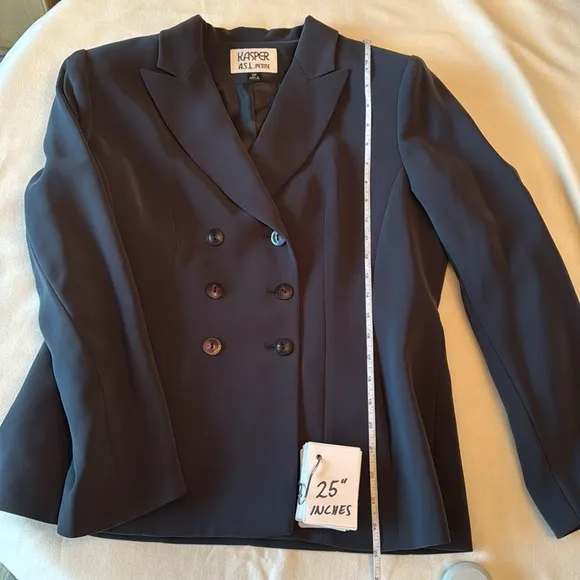 Brand New Kasper Double Breasted Slate Blue/Gray Blazer