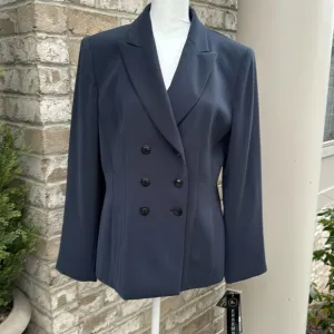 Brand New Kasper Double Breasted Slate Blue/Gray Blazer