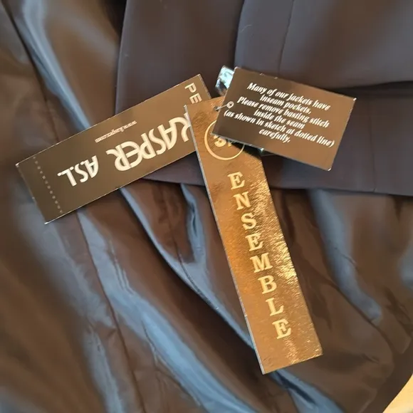 Brand New Kasper Double Breasted Slate Blue/Gray Blazer