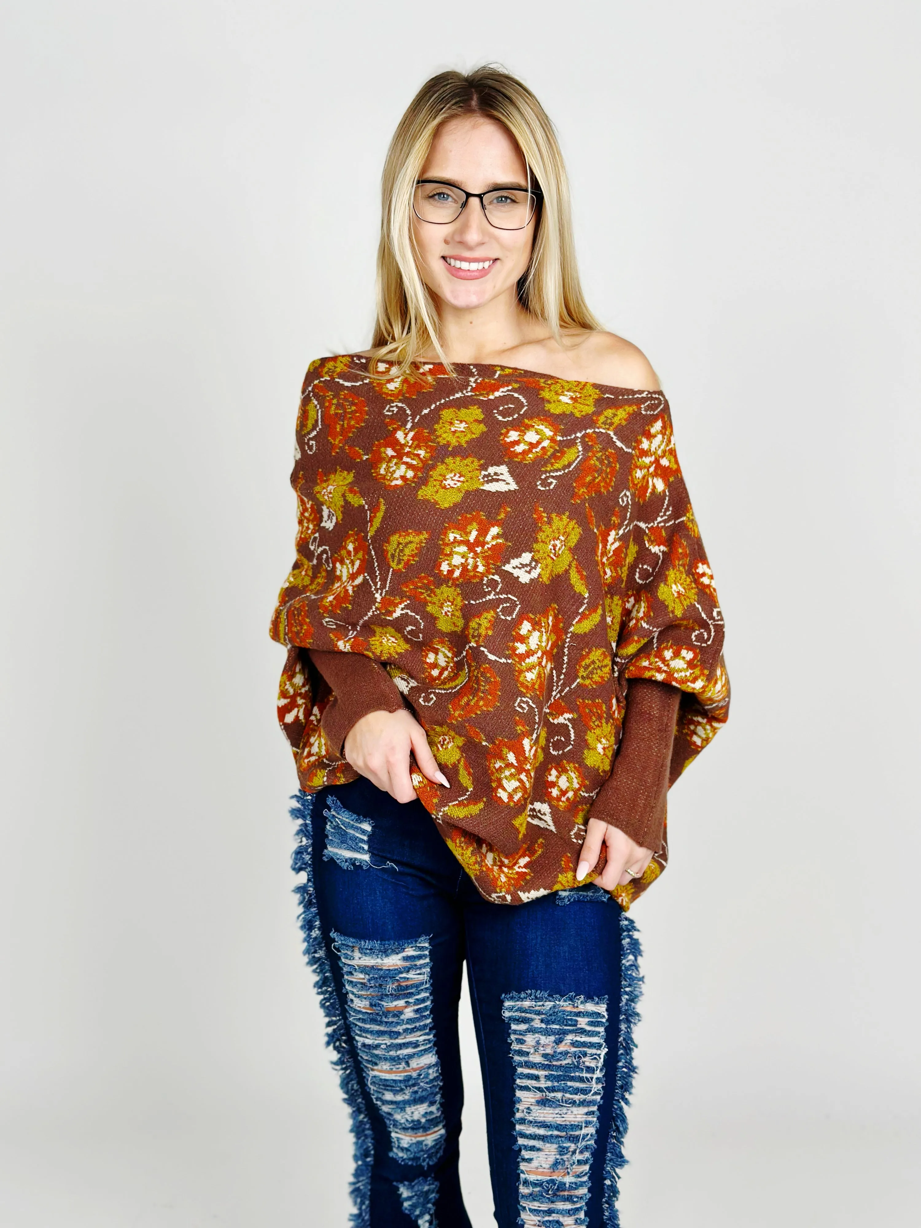 Brown Asymmetrical Sweater