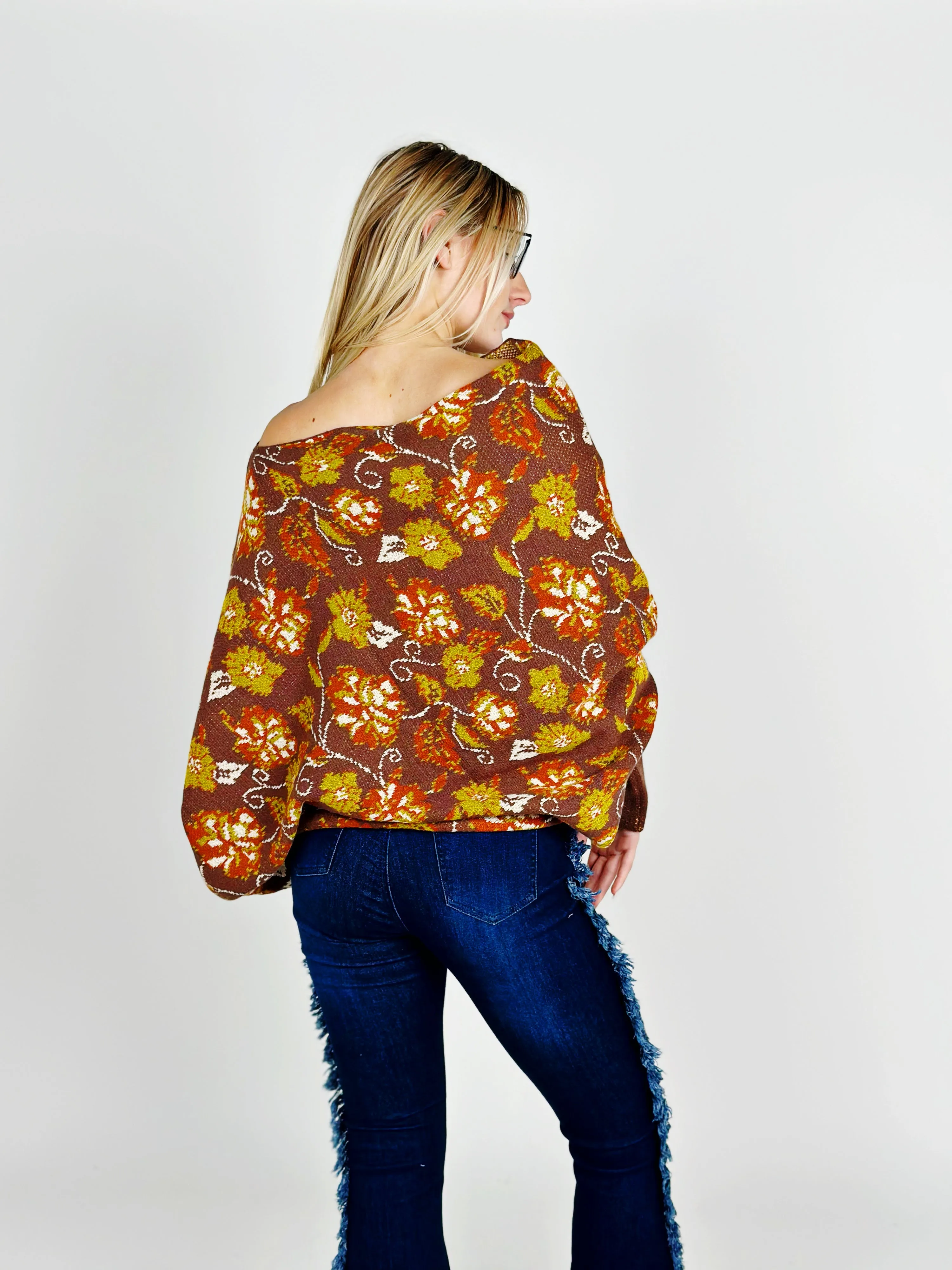 Brown Asymmetrical Sweater