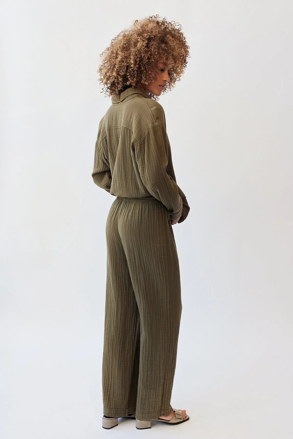 Bubble Crop Simple Pant