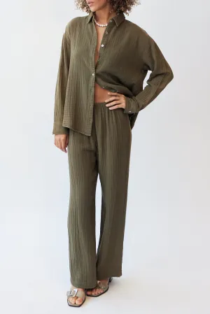Bubble Crop Simple Pant