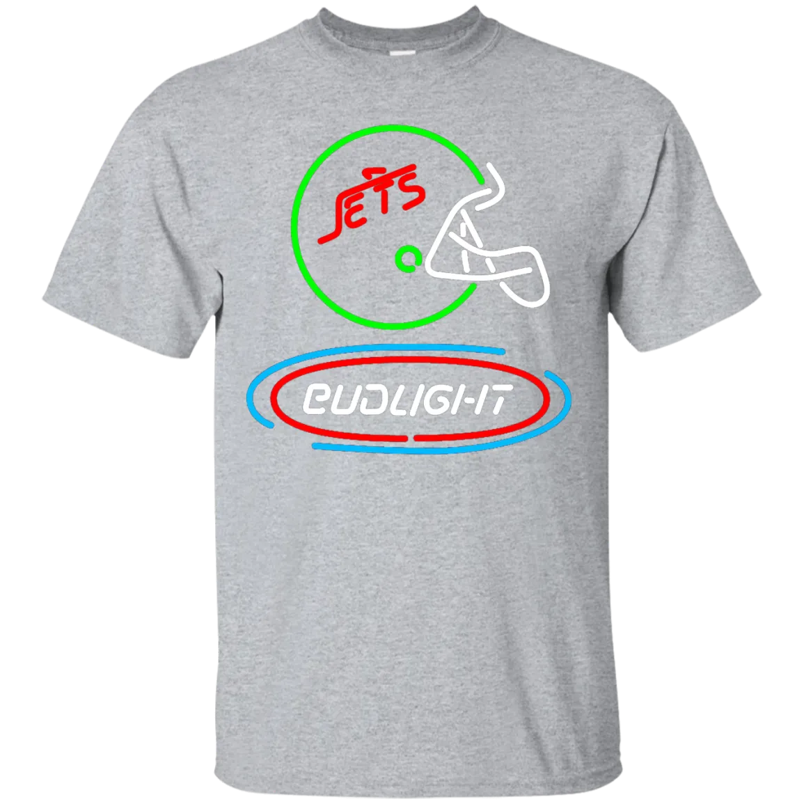Bud Light Beer T-Shirt Custom Designed Graphic Pattern Jets Helmet
