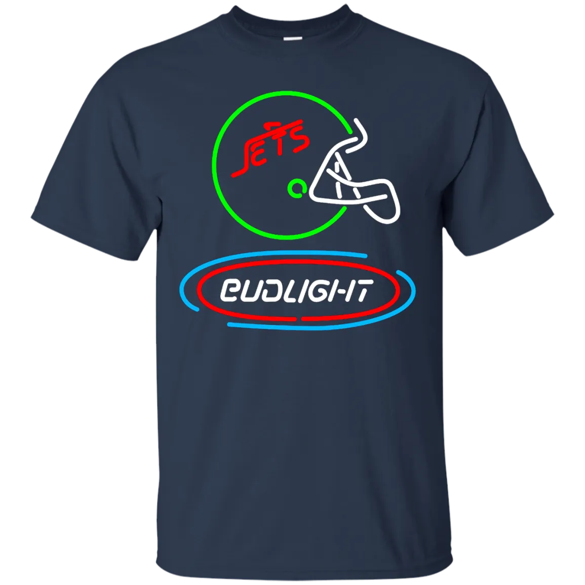 Bud Light Beer T-Shirt Custom Designed Graphic Pattern Jets Helmet