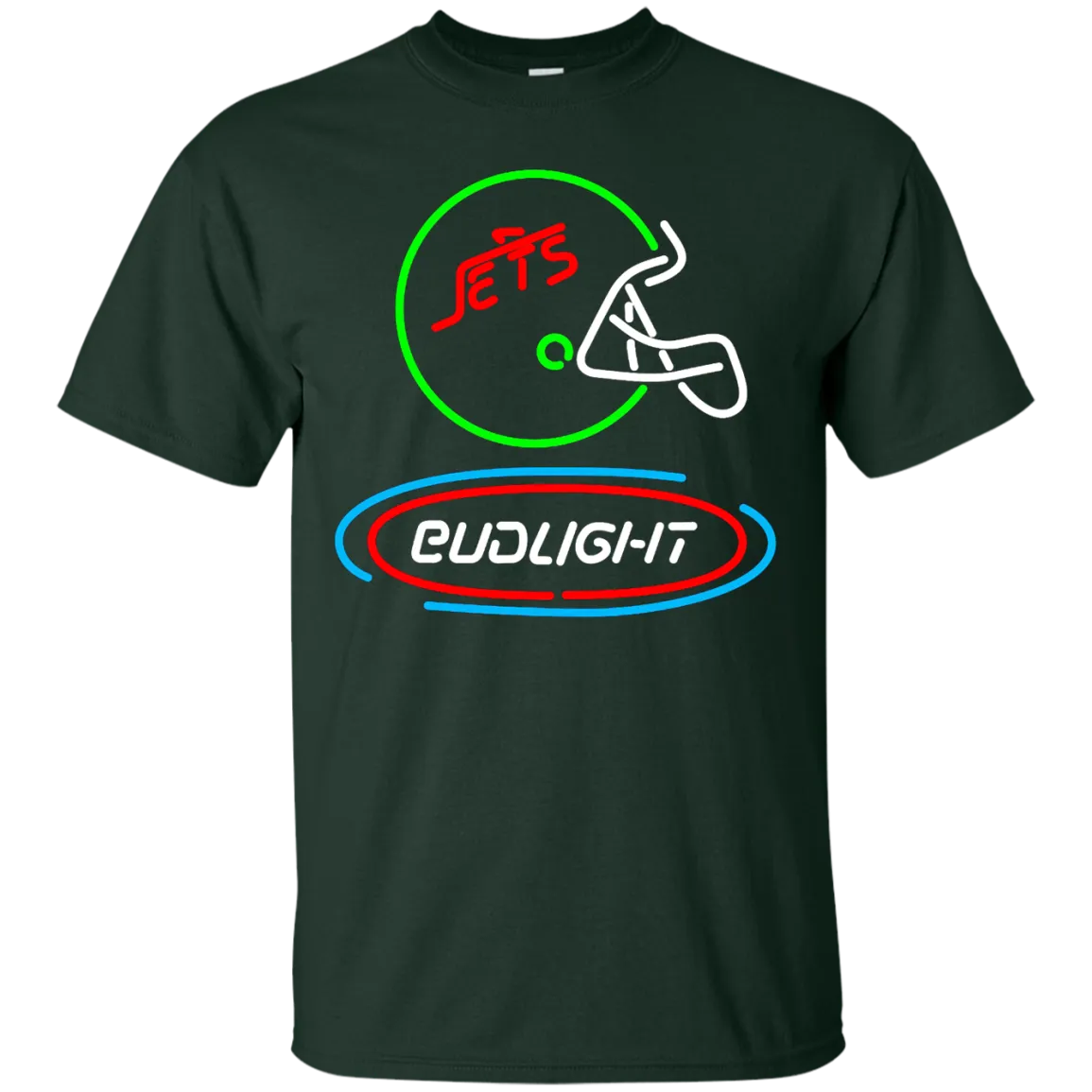 Bud Light Beer T-Shirt Custom Designed Graphic Pattern Jets Helmet