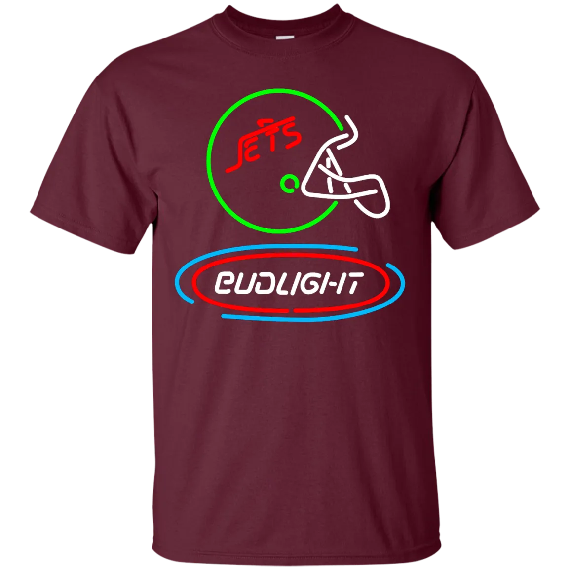 Bud Light Beer T-Shirt Custom Designed Graphic Pattern Jets Helmet