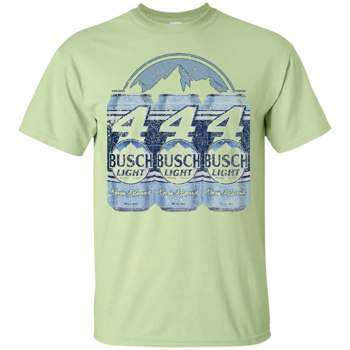 Busch Light Beer T-Shirt Custom Designed Color Worn Label Pattern