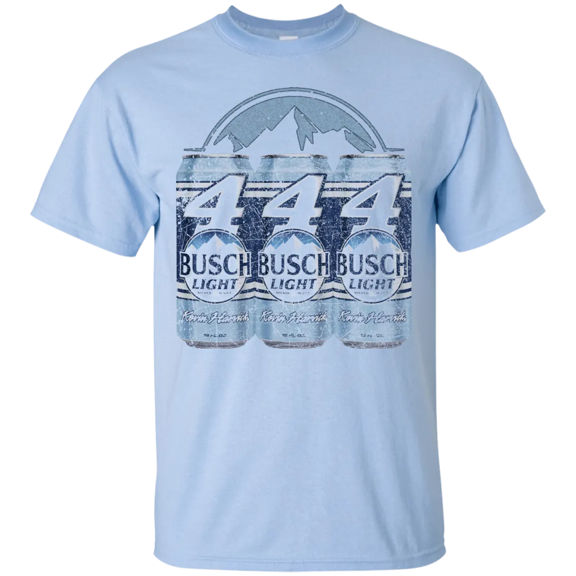 Busch Light Beer T-Shirt Custom Designed Color Worn Label Pattern