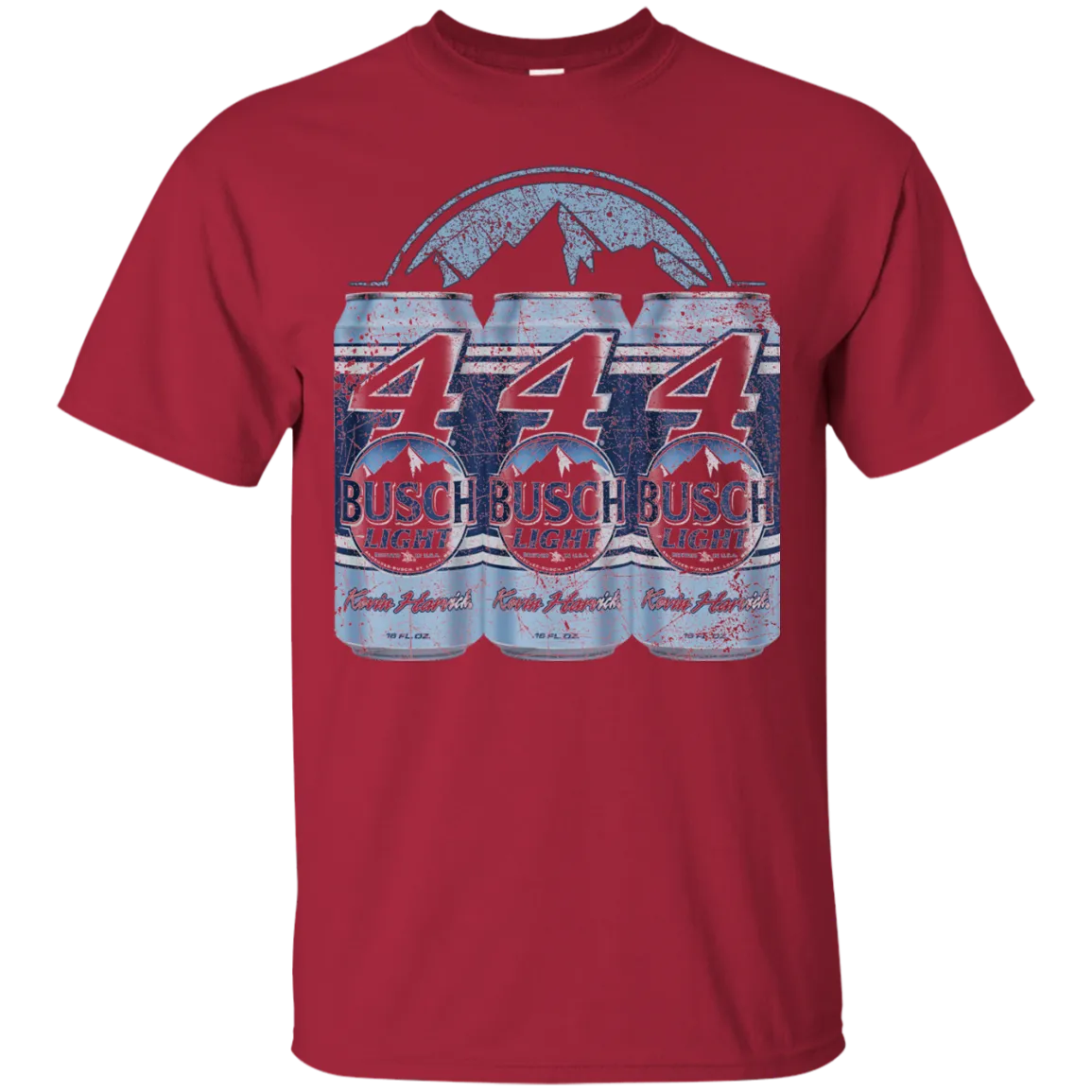 Busch Light Beer T-Shirt Custom Designed Color Worn Label Pattern