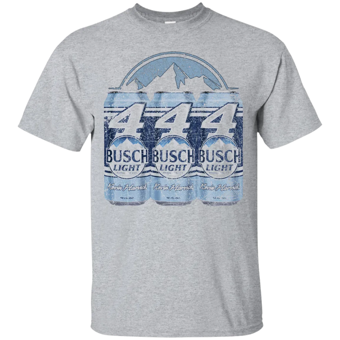 Busch Light Beer T-Shirt Custom Designed Color Worn Label Pattern