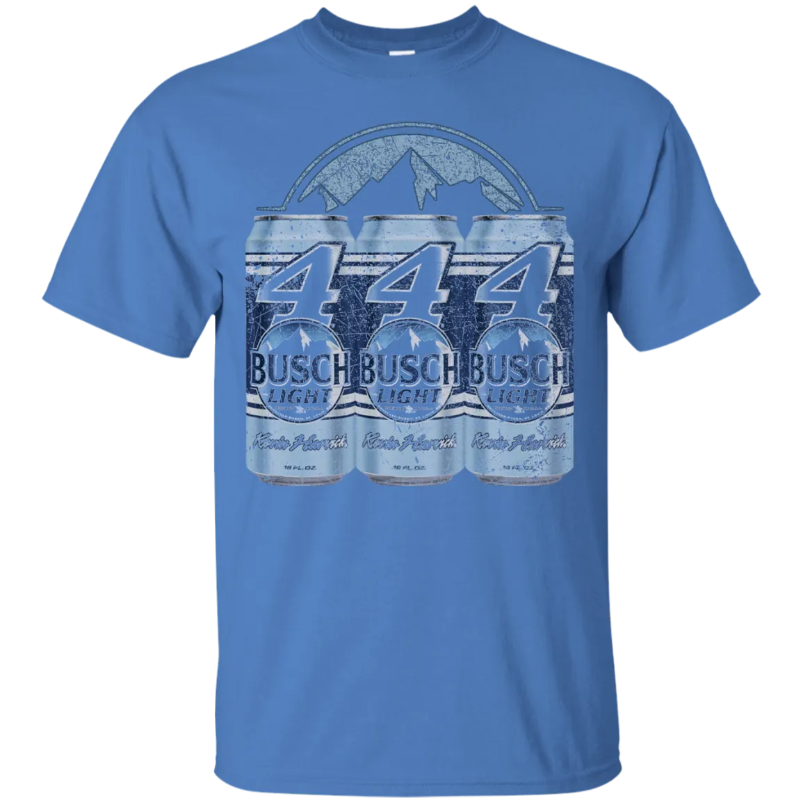 Busch Light Beer T-Shirt Custom Designed Color Worn Label Pattern