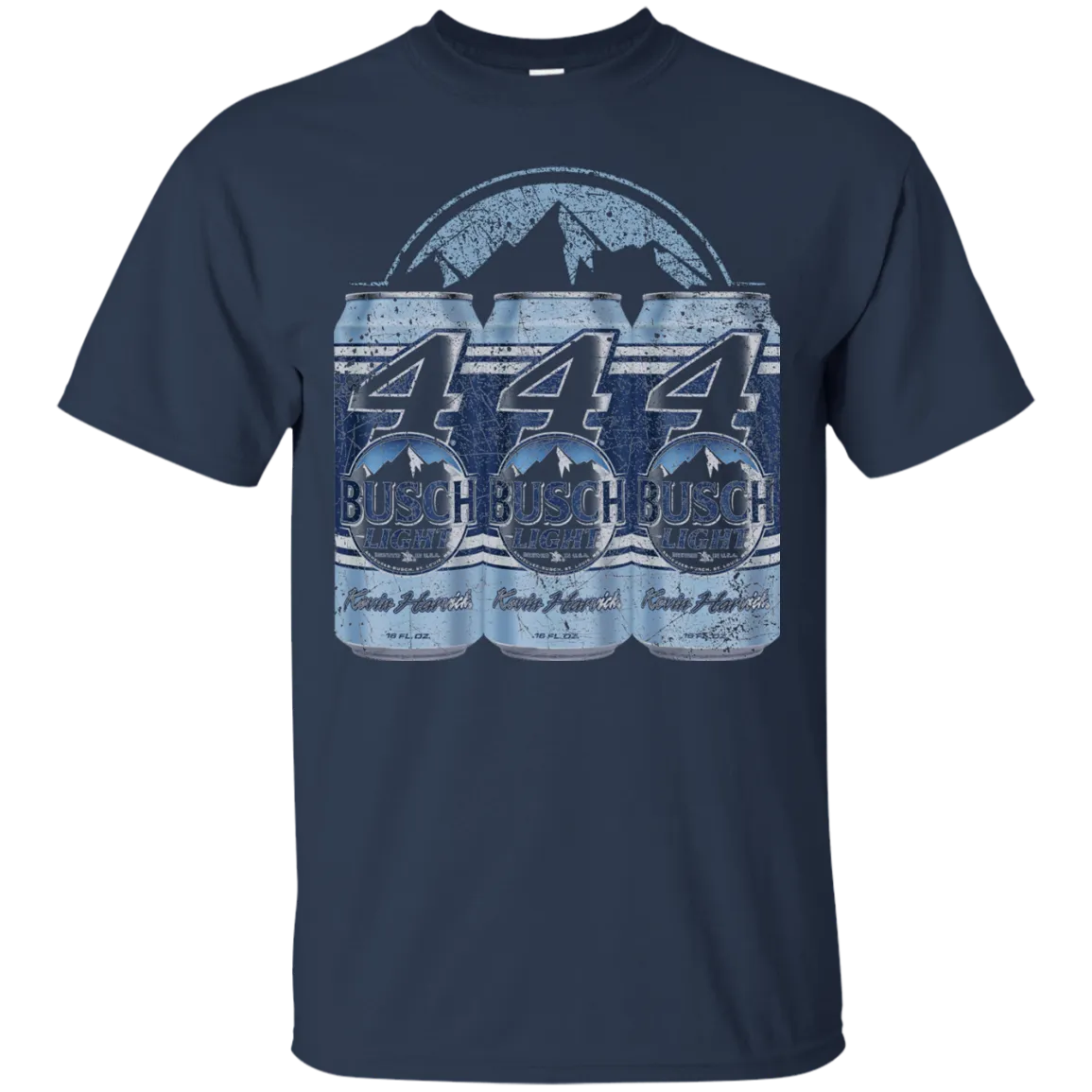 Busch Light Beer T-Shirt Custom Designed Color Worn Label Pattern