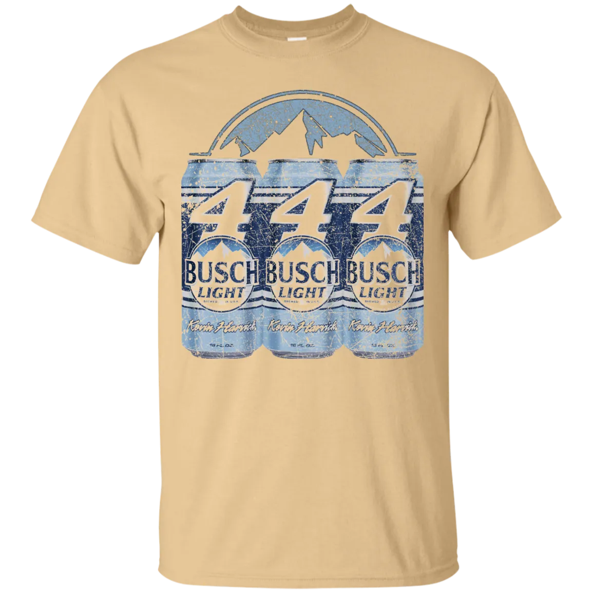 Busch Light Beer T-Shirt Custom Designed Color Worn Label Pattern
