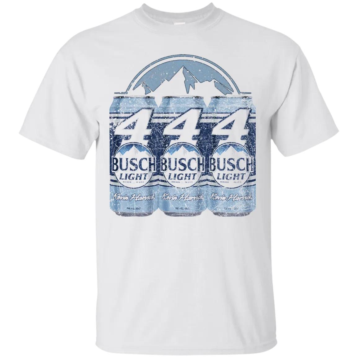 Busch Light Beer T-Shirt Custom Designed Color Worn Label Pattern
