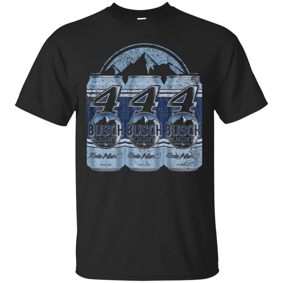Busch Light Beer T-Shirt Custom Designed Color Worn Label Pattern