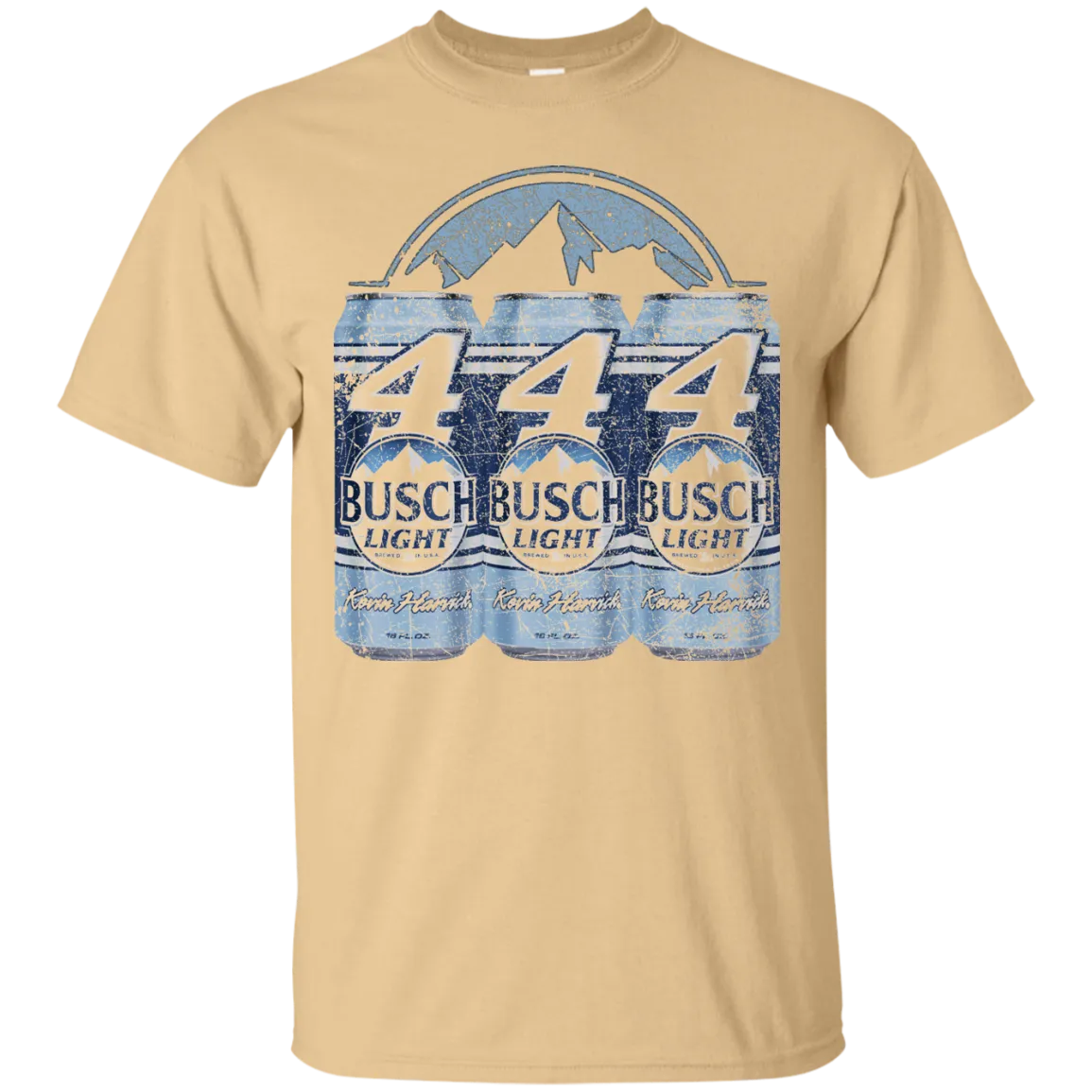 Busch Light Beer T-Shirt Custom Designed Color Worn Label Pattern