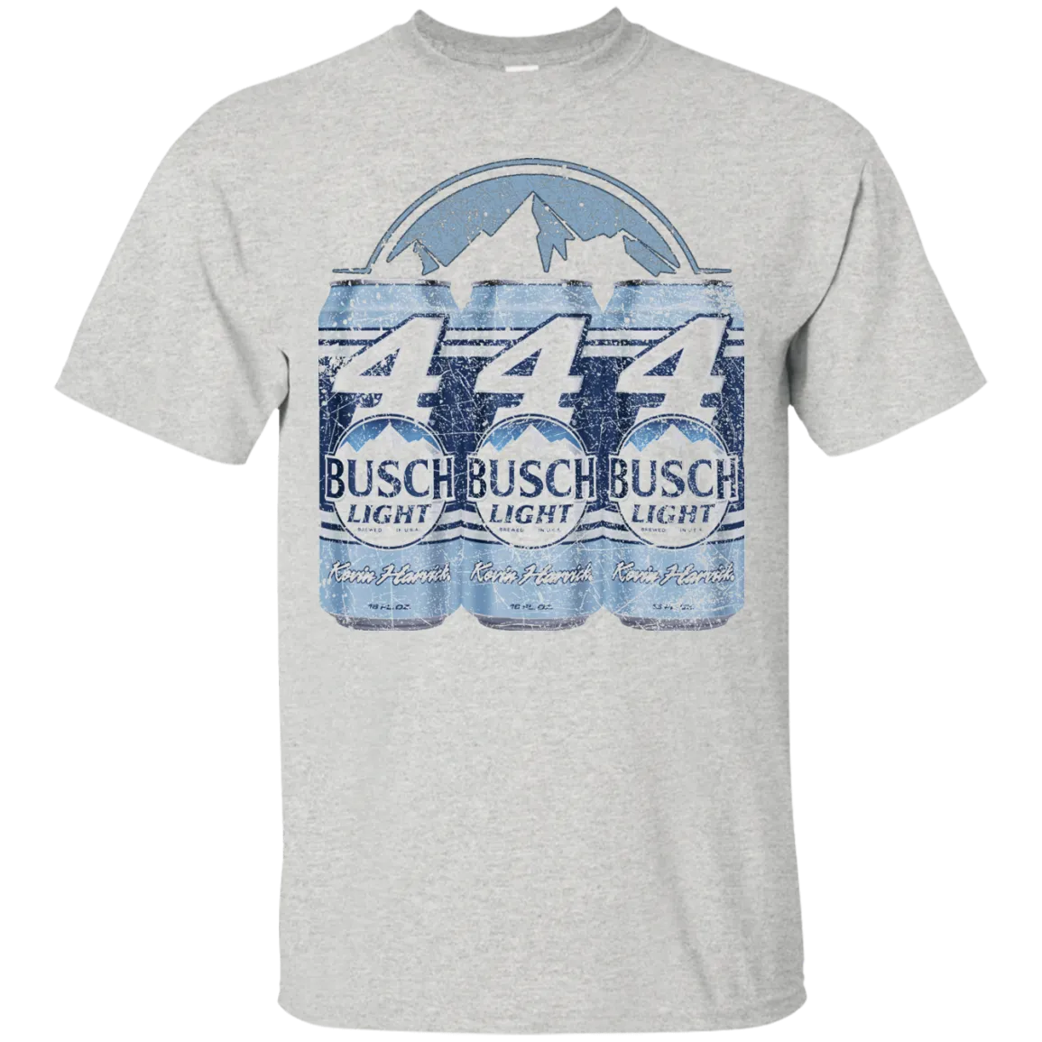 Busch Light Beer T-Shirt Custom Designed Color Worn Label Pattern