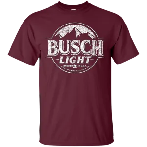 Busch Light Beer T-Shirt Custom Designed White Worn Label Pattern