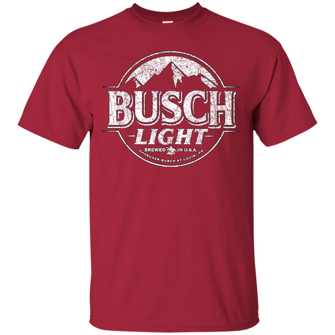 Busch Light Beer T-Shirt Custom Designed White Worn Label Pattern