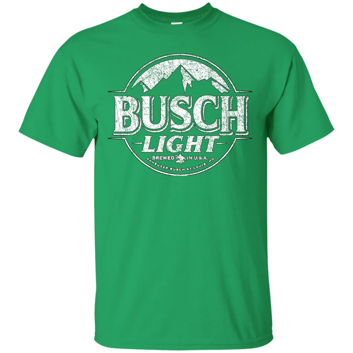 Busch Light Beer T-Shirt Custom Designed White Worn Label Pattern