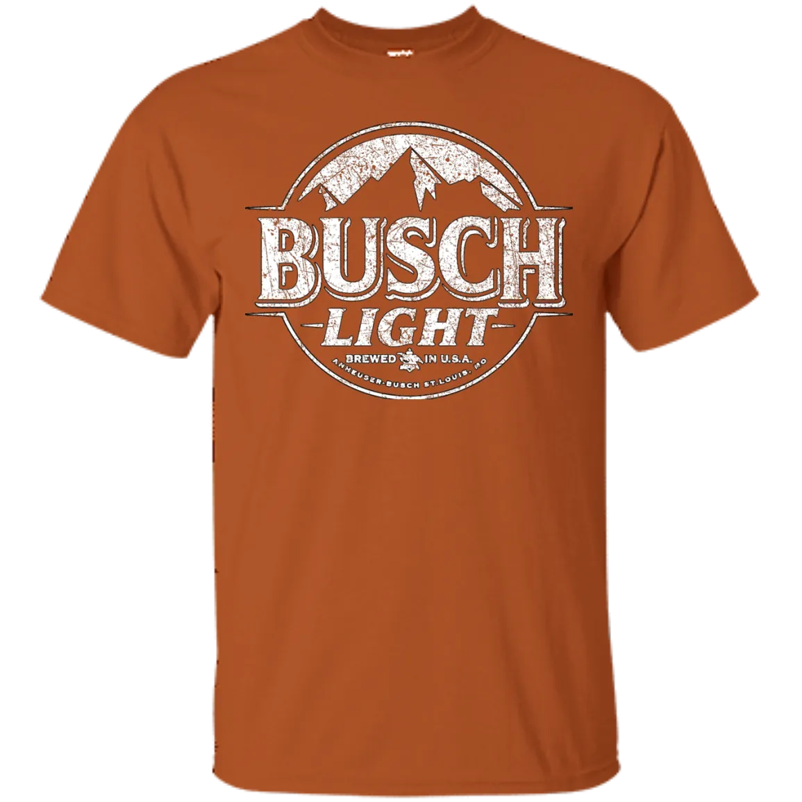 Busch Light Beer T-Shirt Custom Designed White Worn Label Pattern
