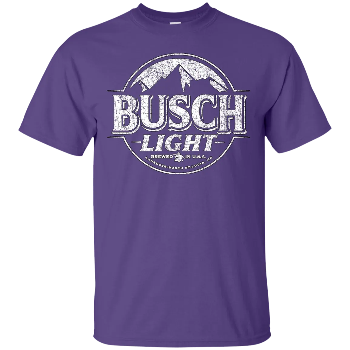 Busch Light Beer T-Shirt Custom Designed White Worn Label Pattern