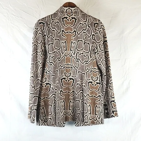 Cabi 3733 Python Snakeskin Print Double Breasted Blazer