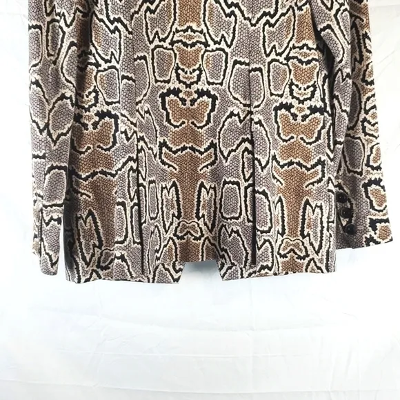 Cabi 3733 Python Snakeskin Print Double Breasted Blazer