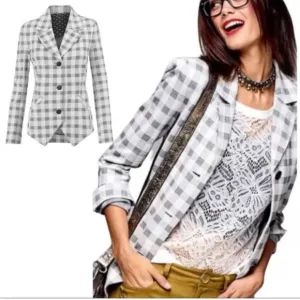 Cabi 5292 Valentina Plaid/Gingham Blazer Size 2