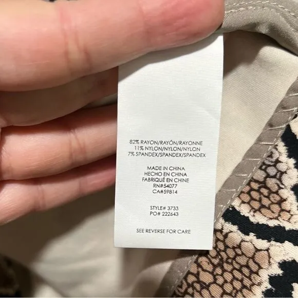 Cabi Python Snakeskin Animal Print Double Breasted Ponte Knit Blazer