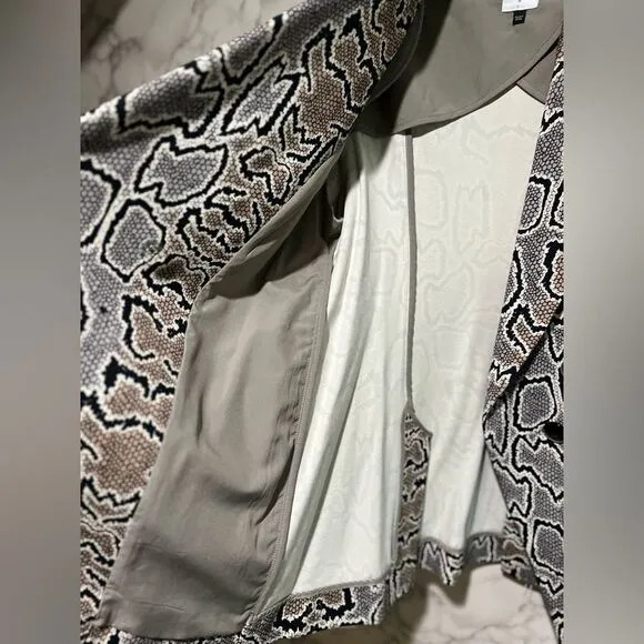 Cabi Python Snakeskin Animal Print Double Breasted Ponte Knit Blazer