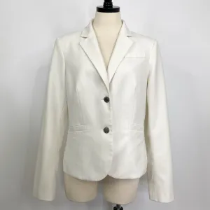 Calvin Klein Ivory White Two Button Blazer