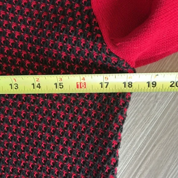 Calvin Klein Red and Black Cowl neck Lightweight Sweater -Size Medium
