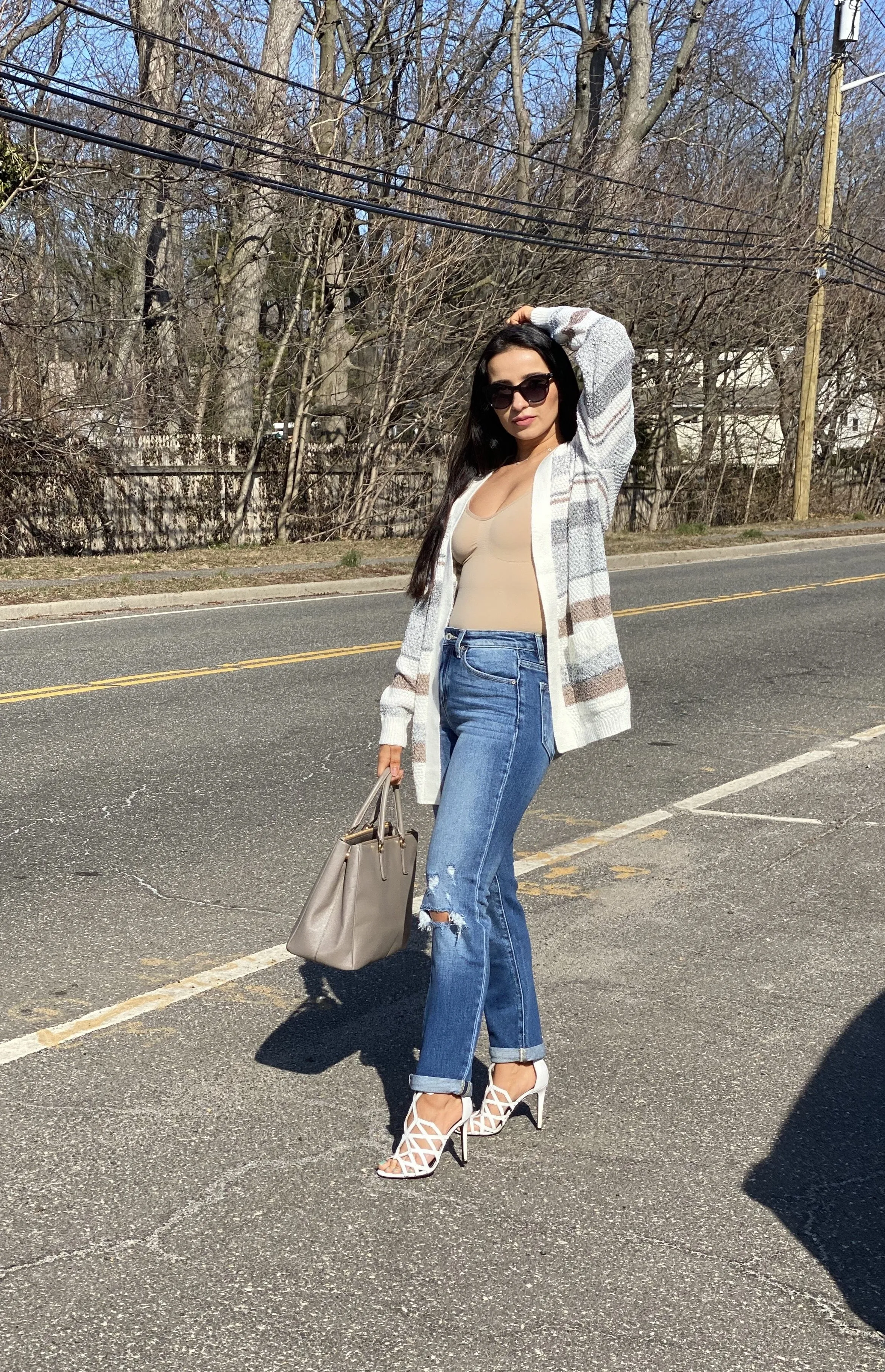 CARMEN RIB KNIT CARDIGAN (OATMEAL)