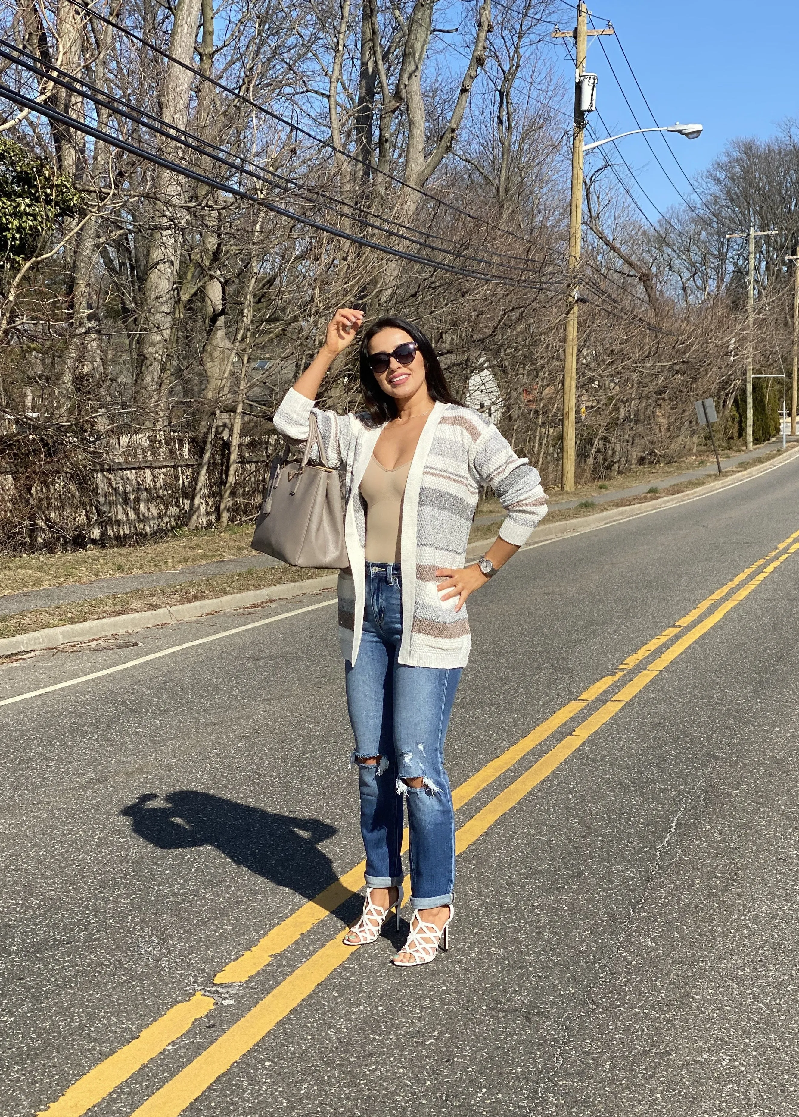 CARMEN RIB KNIT CARDIGAN (OATMEAL)